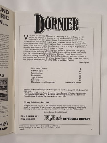 Boeing by Donald Hannah & Dornier by Bob Ogden (Fly Past Reference Library 1983)