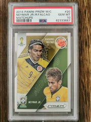 2014 Panini Prizm World Cup Matchups 20 Neymar Jr.\Radamel Falcao PSA 10 GEM