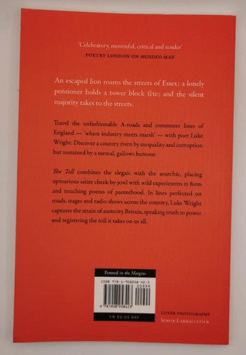 The Toll by Luke Wright (Paperback, 2017) *Signed*
