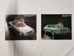 Bundle of 8 1978 Ford Car Brochures, Pinto, Thunderbird, Fairmont Mustang & More