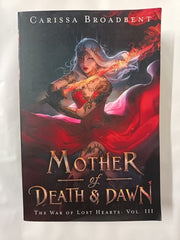 Mother of Death and Dawn by Carissa Broadbent (2022, Paperback, OOP Indie Cover)