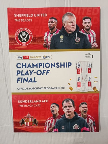Sheffield Utd v Sunderland Championship Play-Off Final Official Match Programme