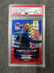 Frank Ribery 2014 Panini Prizm World Cup Stars 15 BLUE/RED WAVE PRIZM PSA 8