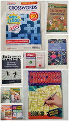 Bumper Bundle of 8 Mixed Puzzle Books *Unused* - Wordsearch, Crossword, Sudoku