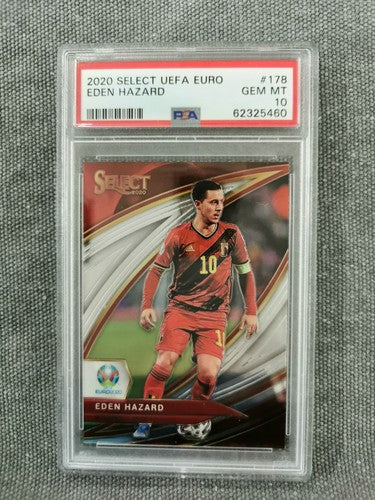 Eden Hazard 2020 Panini Select UEFA Euro #178 PSA 10 GEM MT Belgium, Real Madrid