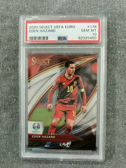 Eden Hazard 2020 Panini Select UEFA Euro #178 PSA 10 GEM MT Belgium, Real Madrid