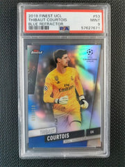 Thibaut Courtois 2019 Topps Finest UCL Blue Refractor PSA 9 [150]