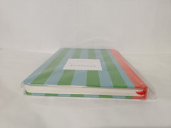 Kaleido Design No.37 Blue Green Stripe Hardback Notebook