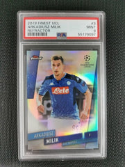 Arkadiusz Milik 2019 Topps Finest UEFA Champions League Refractor PSA 9