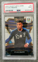 Kylian MbappÃ© 2020 Panini Select UEFA Euro #51 PSA 9