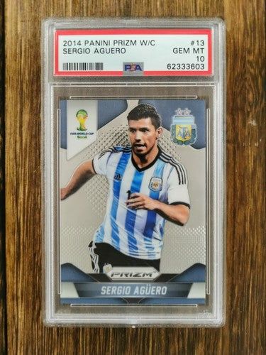 2014 Panini Prizm World Cup 13 Sergio Aguero PSA 10 GEM MINT