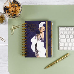 Claire Coxon Art Deco 2026 Organiser Diary | Hardback Weekly Planner with Tabs,