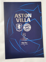 ASTON VILLA V BAYERN MUNICH MUNCHEN CHAMPIONS LEAGUE 2/10/24 2024-2025 Programme