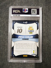 Diego Forlan 2014 Panini Prizm World Cup Stars Red/White/Blue Power Plaid PSA 9