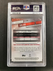 Mohamed Salah 2019 Topps Finest UCL Blue Refractor PSA 8 [50]
