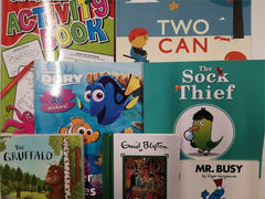 â­Children's Books, LARGE box of 7 Books, Reading, Colouring, Stickersâ­