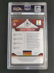 2014 Panini Prizm World Cup Lukas Podolski PSA 9 Blue & Red Wave Prizm #92