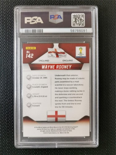 2014 Panini Prizm World Cup Wayne Rooney PSA 10 GEM MT #142