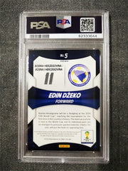 2014 Panini Prizm World Cup Stars 5 Edin Dzeko Red/White/Blue Power Plaid PSA 9