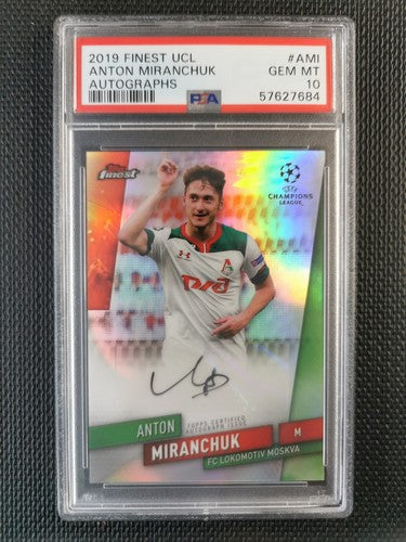 Anton Miranchuk 2019 Topps Finest UCL Autographs PSA 10 GEM MT
