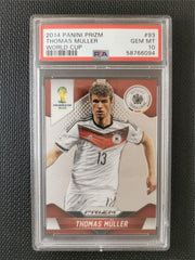 2014 Panini Prizm World Cup Thomas MÃ¼ller Germany PSA 10 GEM MT