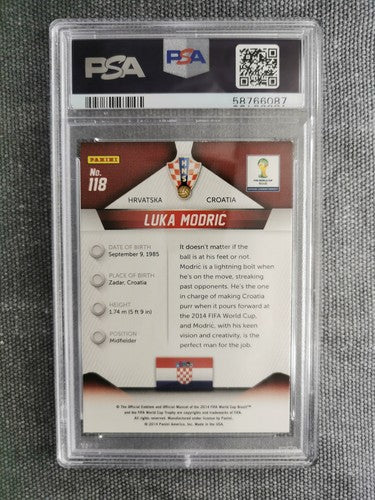 2014 Panini Prizm World Cup Croatia Luka Modric PSA 9 #118