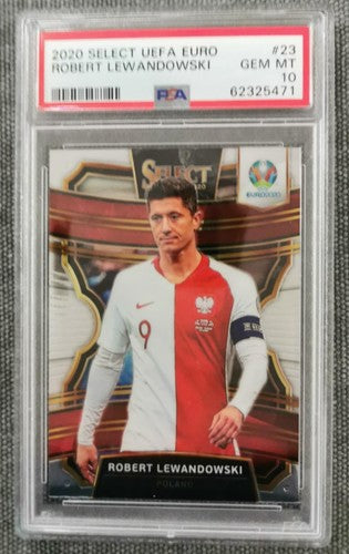 Robert Lewandowski 2020 Panini Select UEFA Euro #23 PSA 10