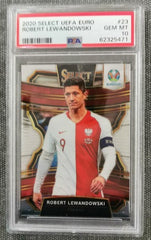 Robert Lewandowski 2020 Panini Select UEFA Euro #23 PSA 10