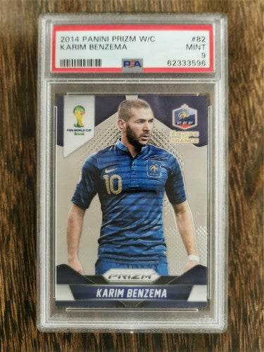 2014 Panini Prizm World Cup 82 Karim Benzema PSA 9 MINT