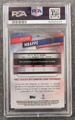 Kylian MbappÃ© Topps Finest 2019 UCL PSA 9 France PSG #89