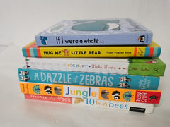 6 Baby Board Books: Hug Me; Finger Puppet Book, If I were a Whale etc