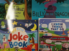 Children's Books, LARGE box of 7 Books, Reading, Colouring, Stickers for Boys