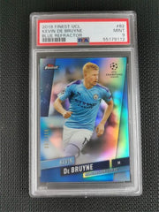 Kevin De Bruyne Topps Finest 2019 Blue Refractor No/150 PSA 9