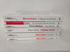 Bundle of 6 French Books Including Books by Albert Camus, Annie Ernaux & Modiano