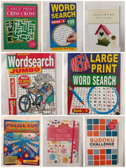 Bumper Bundle of 8 Mixed Puzzle Books *Unused* - Wordsearch, Crossword, Sudoku