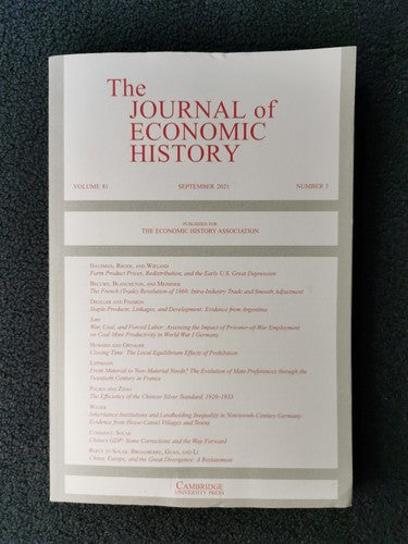 The Journal of Economic History Vol. 81 Sep. 2021 No. 3