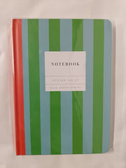 Kaleido Design No.37 Blue Green Stripe Hardback Notebook