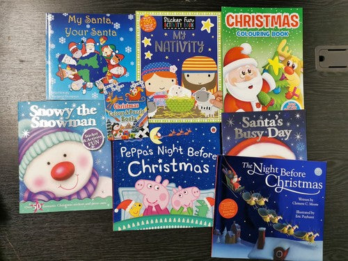 8 Young Children's Christmas Stories, Colouring, Sticker & Activity Books