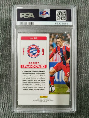 Robert Lewandowski 2015 Panini Donruss Soccer Fantastic Finishers #12 PSA 10