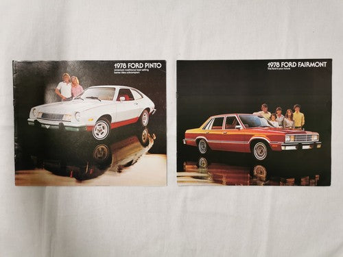 Bundle of 8 1978 Ford Car Brochures, Pinto, Thunderbird, Fairmont Mustang & More