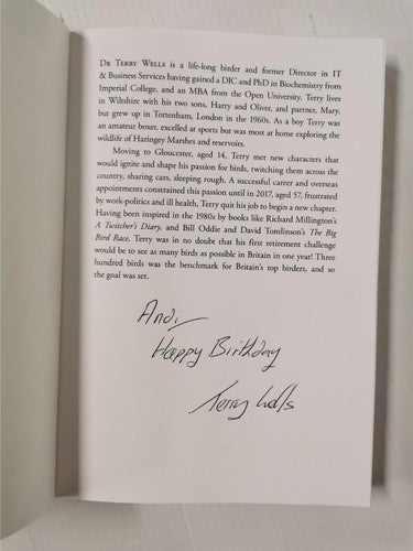 A Birder's Journey to the Big 300+ by Terry Wells (Paperback, 2019) *Signed*