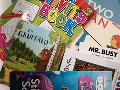 â­Children's Books, LARGE box of 7 Books, Reading, Colouring, Stickersâ­