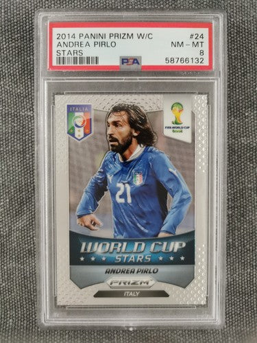 2014 Panini Prizm World Cup Stars #24 Andrea Pirlo PSA 8