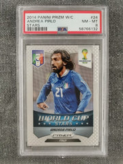 2014 Panini Prizm World Cup Stars #24 Andrea Pirlo PSA 8