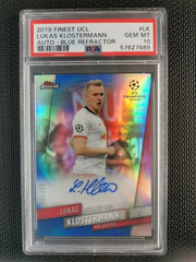 Lukas Klosterman 2019 Finest UEFA Champions League AUTO Blue Refractor PSA 10
