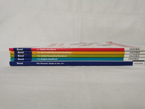 Bond 11+ 5 Book Set | Maths, English, Verbal & Non Verbal; Reasoning + Guide.