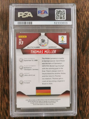 2014 Panini Prizm World Cup 93 Thomas Muller PSA 7 NEAR MINT