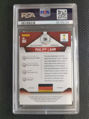 2014 Panini Prizm World Cup Philipp Lahm PSA 9 Yellow & Red Pulsar #86