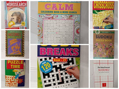 Bumper Bundle of 8 Mixed Puzzle Books *Unused* - Wordsearch, Crossword, Sudoku