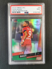 LEON BAILEY 2019 TOPPS FINEST UEFA CHAMPIONS LEAGUE GREEN REFRACTOR PSA 9 [99]